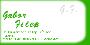 gabor filep business card